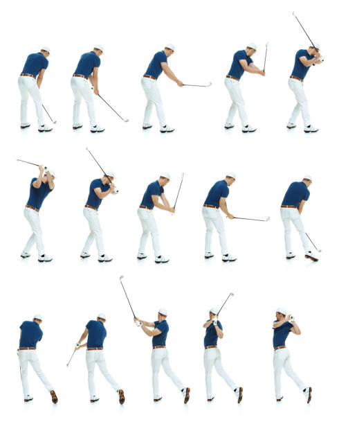istock Multiple shots of a golfer's swing 525435441