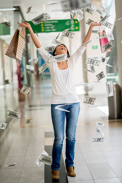 istock Woman on a shopping spree 525435477