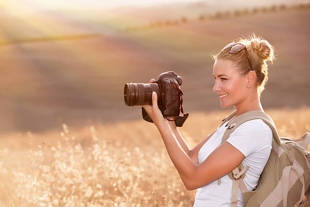 istock Happy photographer enjoying nature 525436741