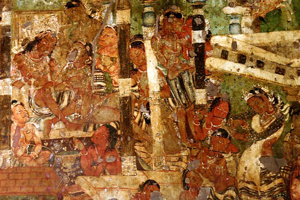 istock Mural Painting in Ajanta Cave 525437001