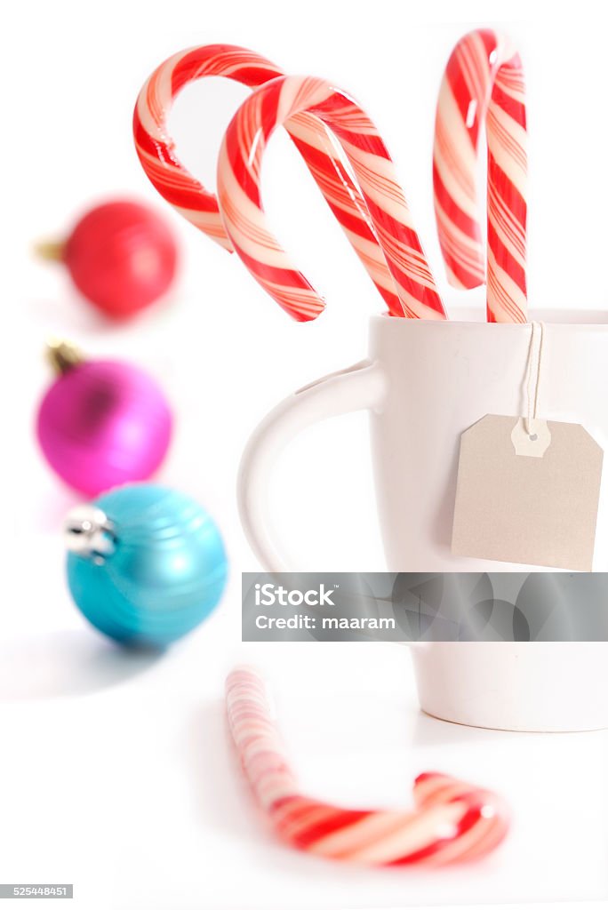Traditional Christmas candy Traditional Christmas candy with ball Blue Stock Photo