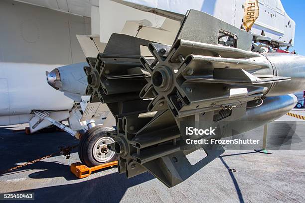 Missile Rockets Attached To A Plane Wing Stock Photo - Download Image Now - Aggression, Aiming, Anti-Aircraft