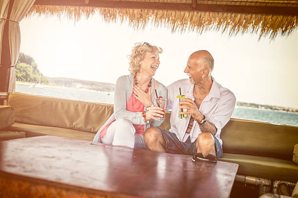 istock Senior Couple on date 525450679