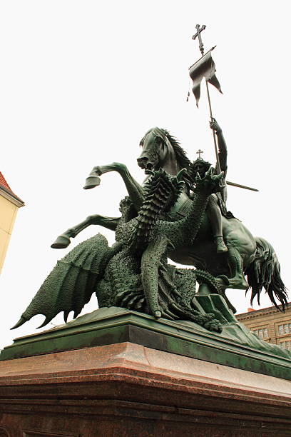 istock berlin statue saint george horse and dragon 525451363
