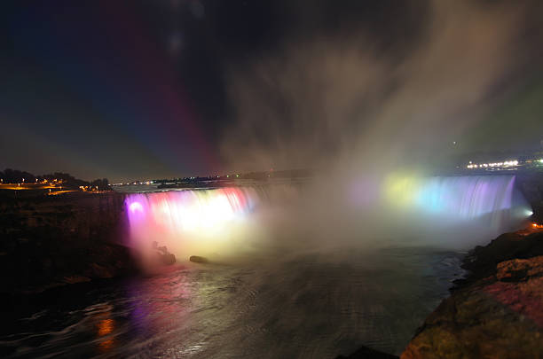 istock Night shot of Niagara Falls - Canada 525452599
