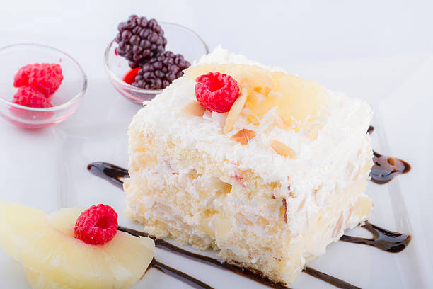 istock Fresh and Sweet Berry Cake On White Plate 525453585