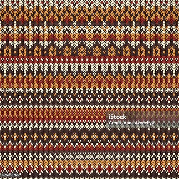 Knitted Seamless Pattern In Fair Isle Style Stock Illustration - Download Image Now - Argyle, Arts Culture and Entertainment, Backgrounds