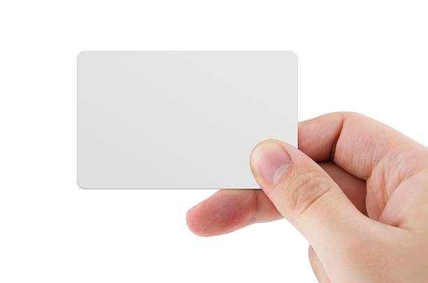 istock Blank credit card or business card isolated on white background 525454515