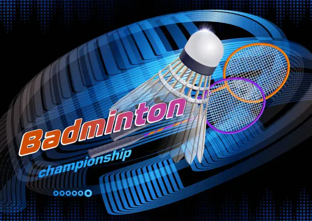 Vector illustration of Badminton