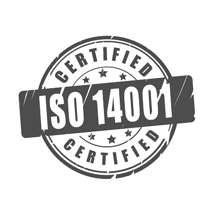 ISO 14001 certified illustration stamp