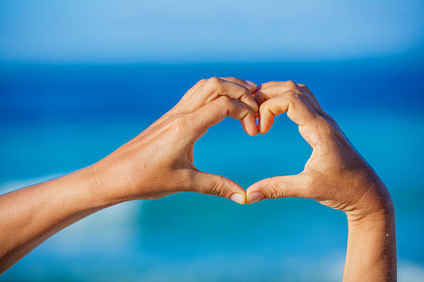 istock Heart made by female hands 525473442