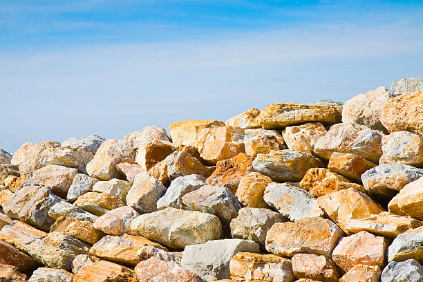 Rock wall protection from the waves - concept image