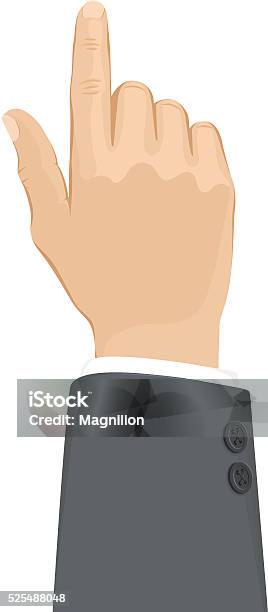 Business Hand Touch Stock Illustration - Download Image Now - Computer Monitor, Digital Display, Illustration