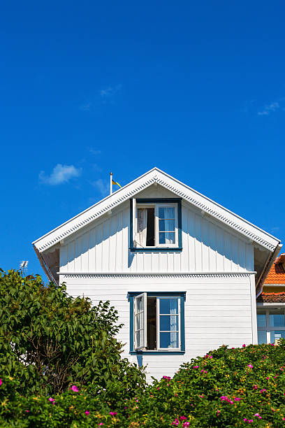 Abstract view of typical Greek island architecture in dazzling white and blue