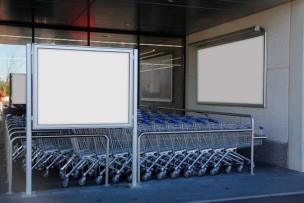 istock Blank billboard in a supermarket 525488940