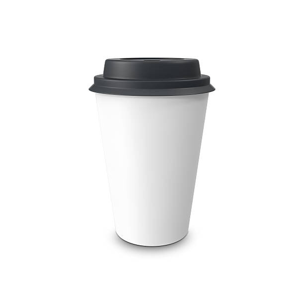 istock Blank paper coffee cup isolated on white background 525493236