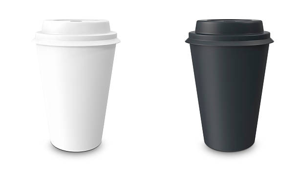 istock Collection, group, set, take-out coffee with cup holder. Isolated 525493560