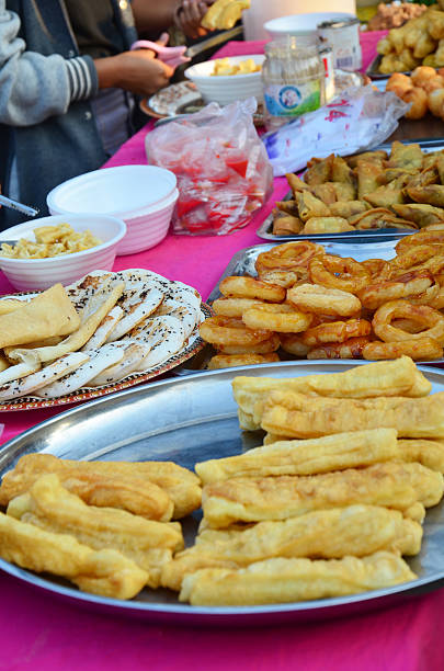istock Deep-fried doughstick or sugar sponge cake and Thai Snack 525495517