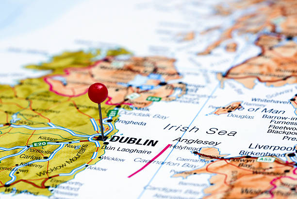 istock Dublin pinned on a map of europe 525495963
