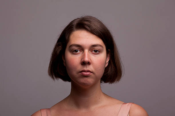 istock Extensive study of portrait studio lighting, natural woman face 525495987
