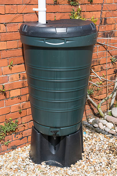 istock Water Barrel fed by guttering of capacity 190 litres 525496680