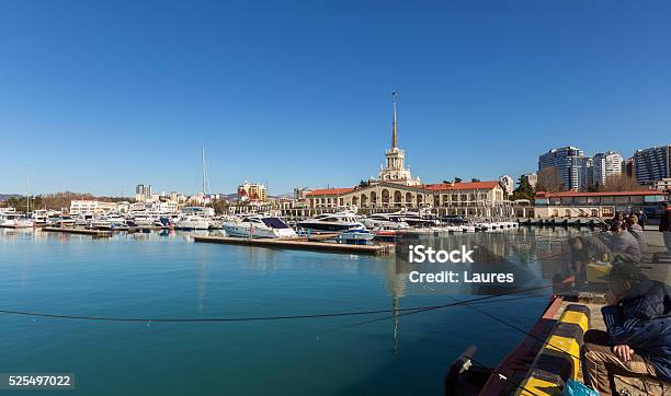 Marine Station In Sochi Stock Photo - Download Image Now - Architecture, Arranging, Arts Culture and Entertainment