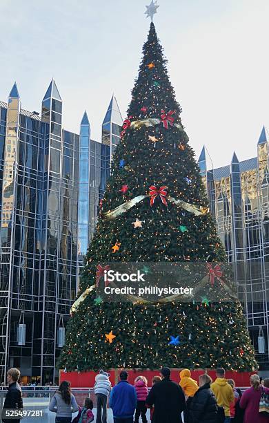 Outdoor Holiday Ice Skating Rink Stock Photo - Download Image Now - Activity, Child, Christmas