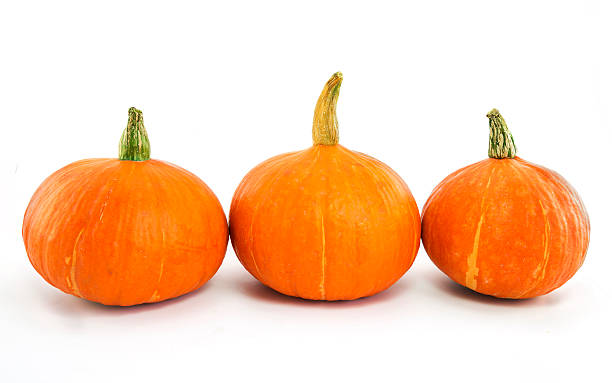 istock Fresh orange pumpkin isolated on white. 525498047