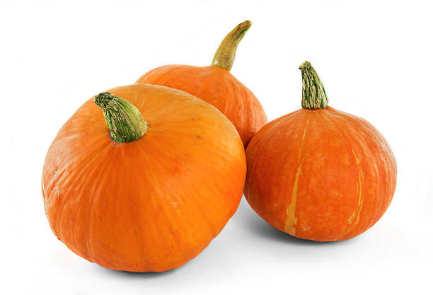 istock Fresh orange pumpkin isolated on white. 525498101