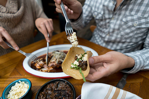 istock Friends eating at a Mexican restaurant 525498484