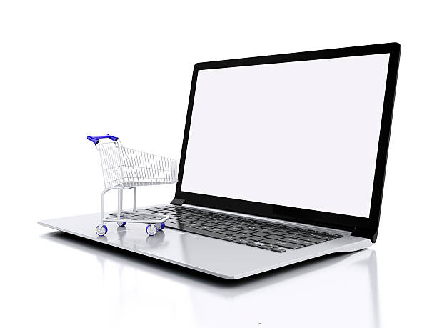 istock 3d Shopping cart. Online shopping concept 525499585