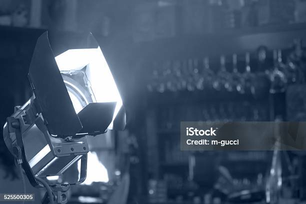 Studio Lighting Stock Photo - Download Image Now - Illuminated, Lighting Equipment, Television Studio