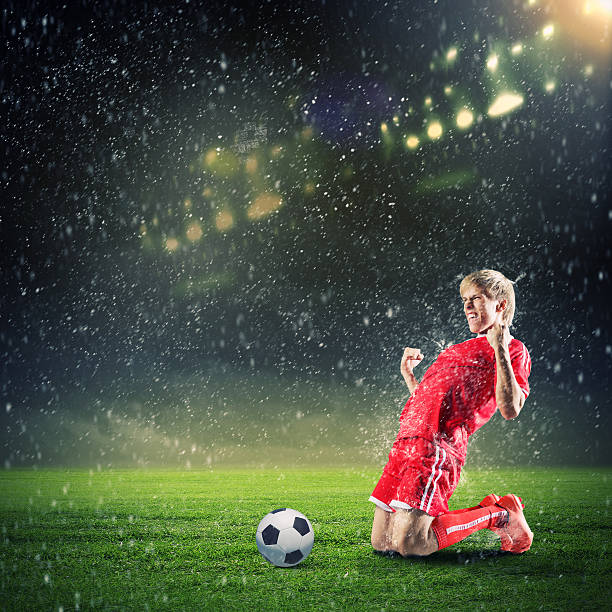 istock Football goal 525500899