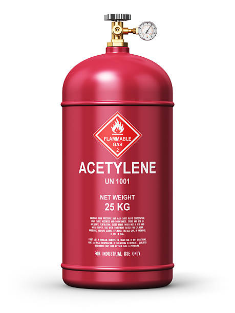 istock Liquefied acetylene industrial gas container 525501290