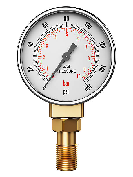 High pressure industrial gas gauge meter or manometer See also: pressure gauge stock pictures, royalty-free photos & images