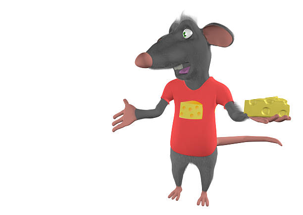 istock illustration of a cartoon mouse showing blank place 525501491