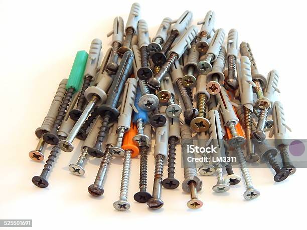 Fasteners Anchors Bolts Anchors For Concrete And Wood Stock Photo - Download Image Now