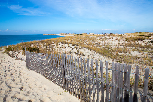 A seascape view at Cape Henlopen, Delaware in Lewes.
