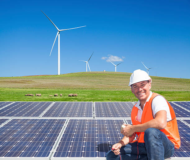 지속 가능한 깨끗하다 에너지 - landscape alternative energy scenics farm 뉴스 사진 이미지