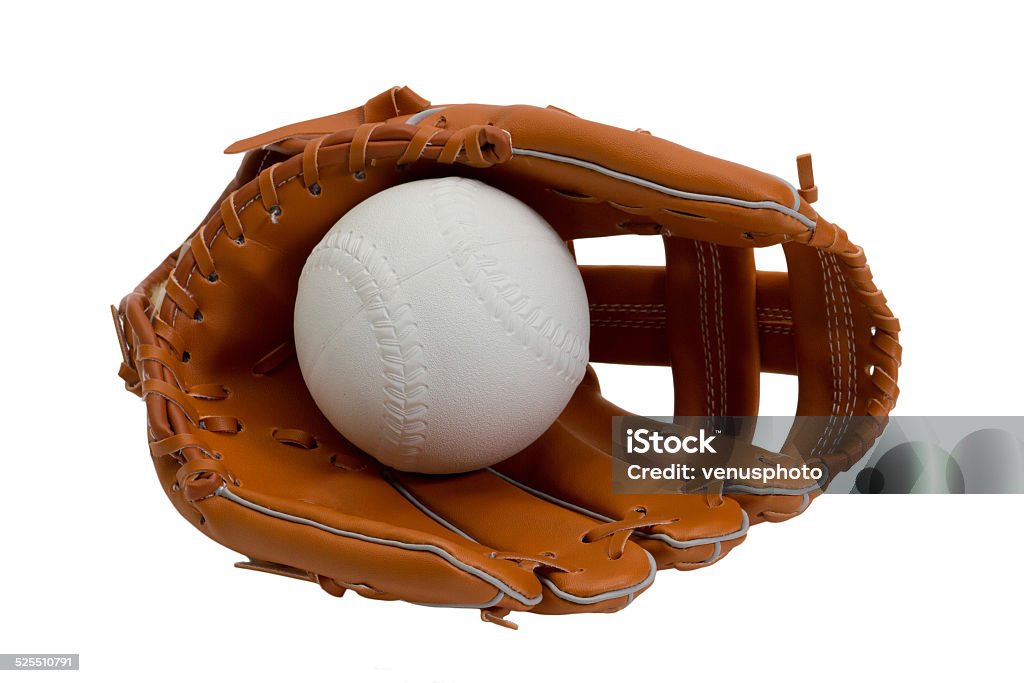 leather baseball glove and white ball new leather baseball glove and white ball Cut Out Stock Photo