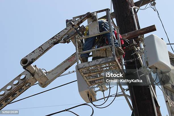 Electrical Contractor Repairman Stock Photo - Download Image Now - Blue-collar Worker, Cable, Electrical Equipment