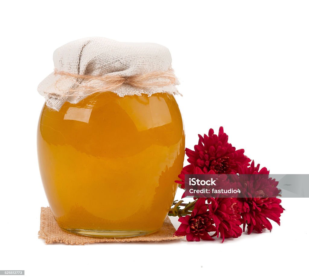 Honey isolated Honey isolated on white background Close-up Stock Photo