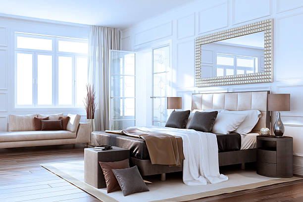 istock Luxury Bauhaus Bedroom Interior 525514779