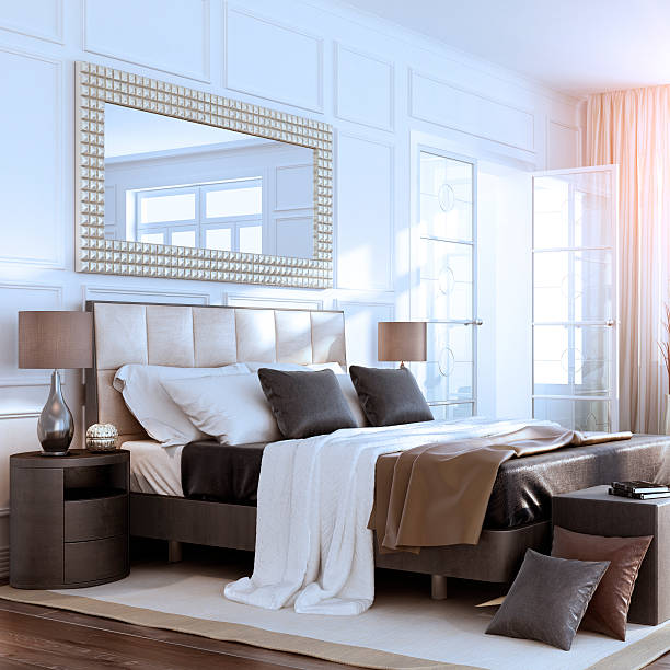 istock Luxury Bauhaus Bedroom Interior 525514799