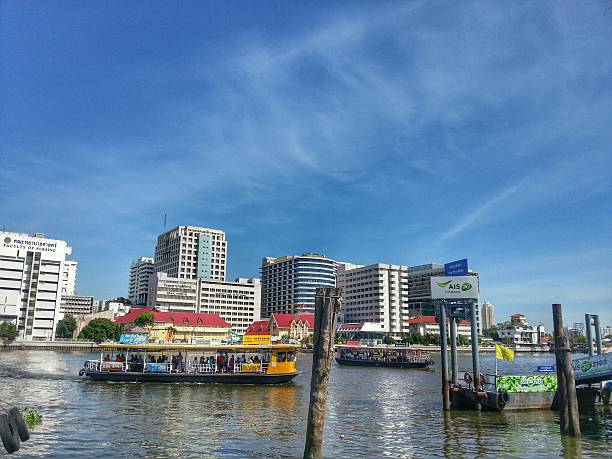istock Ferry boat in Chao Phraya River 525524435