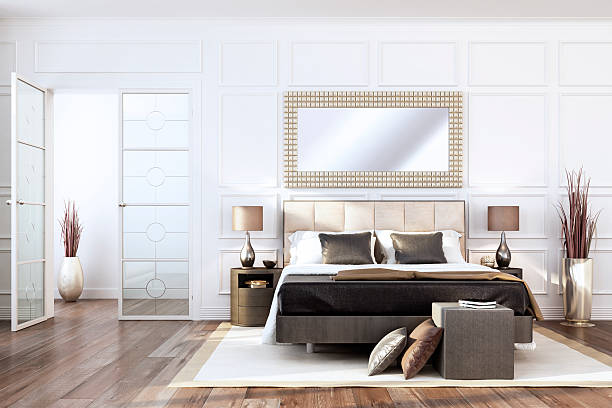 istock Luxury Bauhaus Bedroom Interior 525524863
