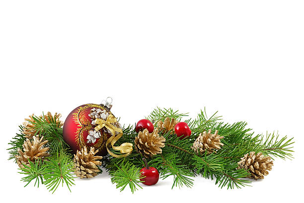 istock Christmas decorations isolated on white background, with shadow 525526105