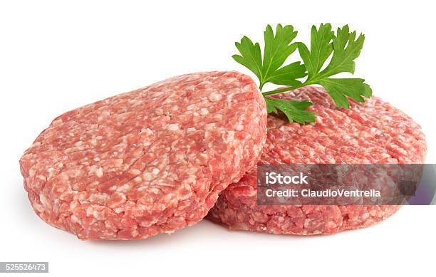 Hamburger Patties Stock Photo - Download Image Now - Hamburger, Raw Food, Burger