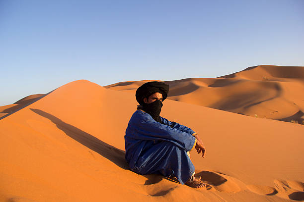 Desert and bedouin stock photo