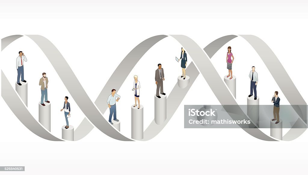 ADN ilustración de negocios - arte vectorial de ADN libre de derechos